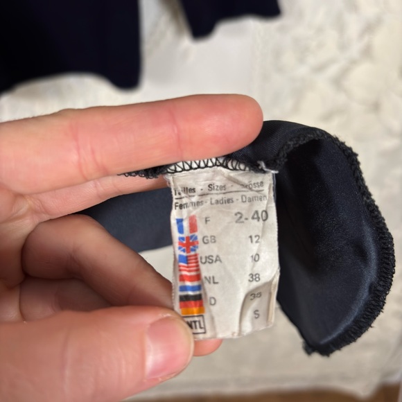 Vintage Saint James Wool Cardigan Sweater Knit Fisherman Navy Blue Sz Small Med - Picture 8 of 11